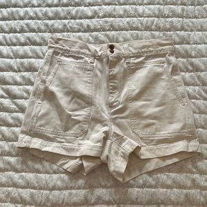 Madewell high waisted white shorts